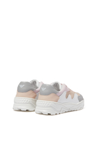 Kids Chunky Panelled Leather Sneakers